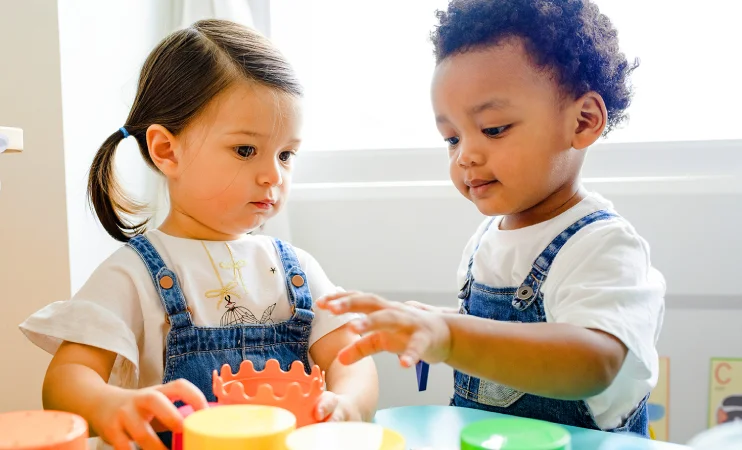 Two Children Playing
